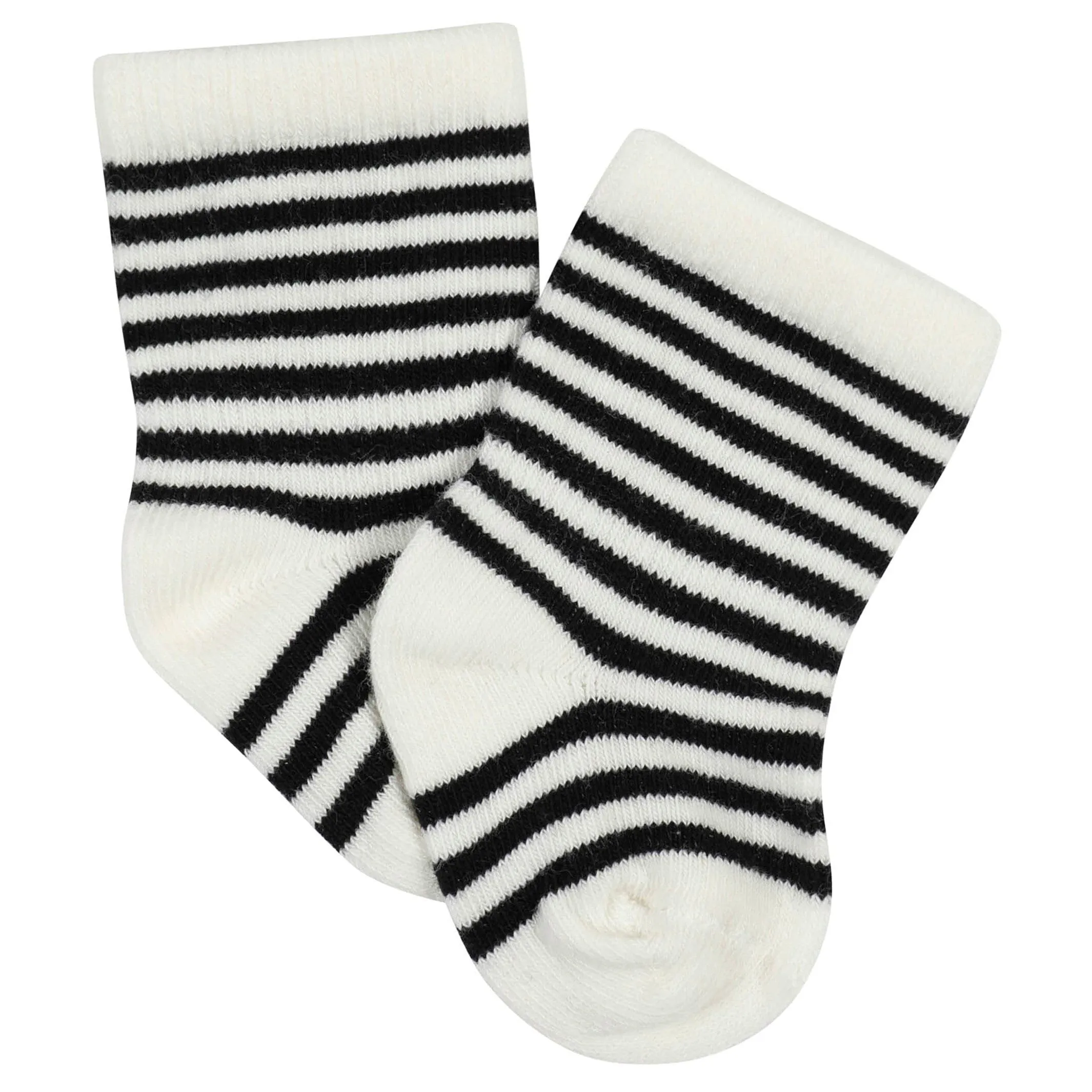 10-Pack Baby Boys Dino & White Wiggle Proof® Socks