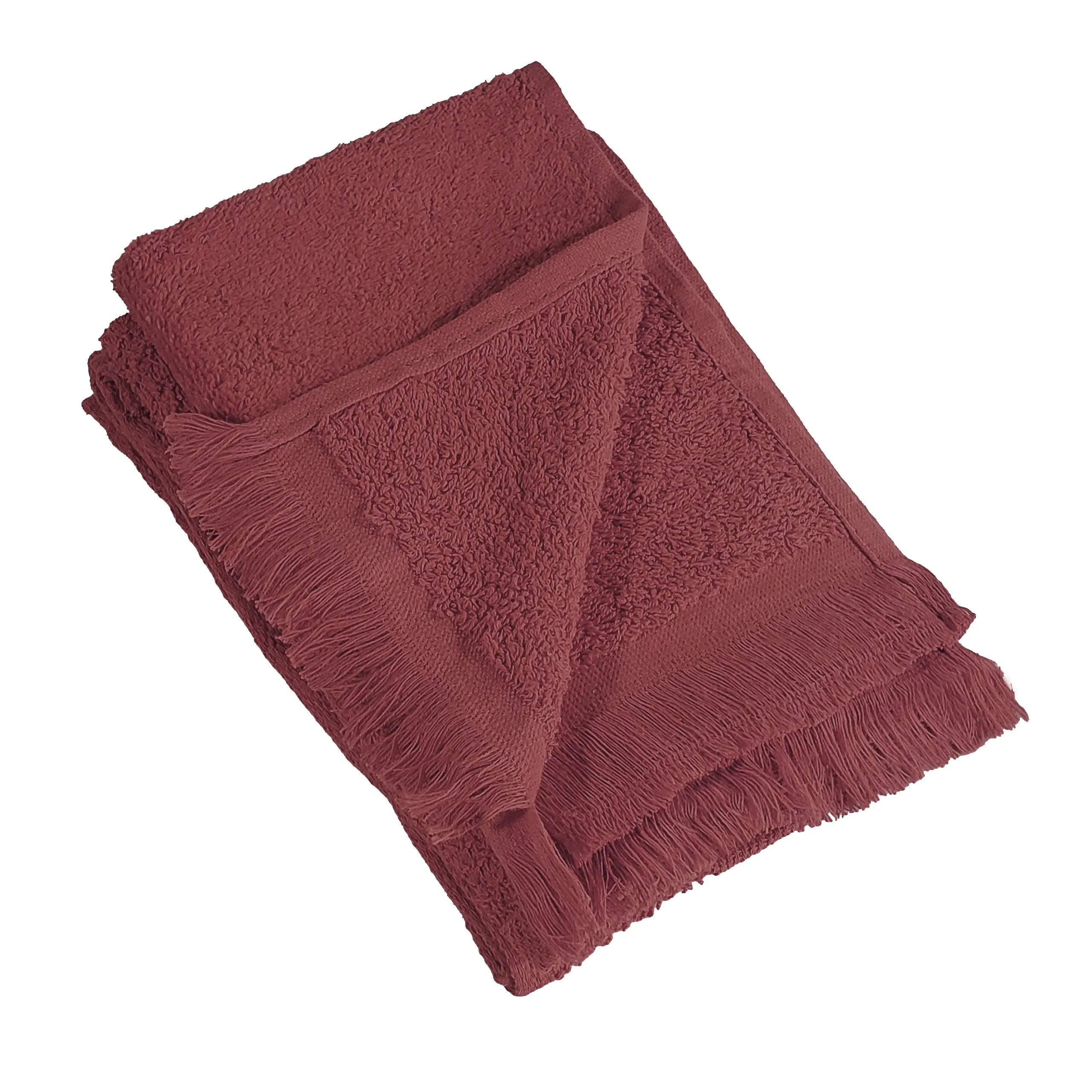 11" x 18 Velour Fringed Fingertip Towels by the Dozen - Colors