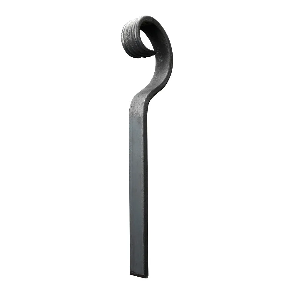 25 x 8mm Forged Gate Crook Plain Bar