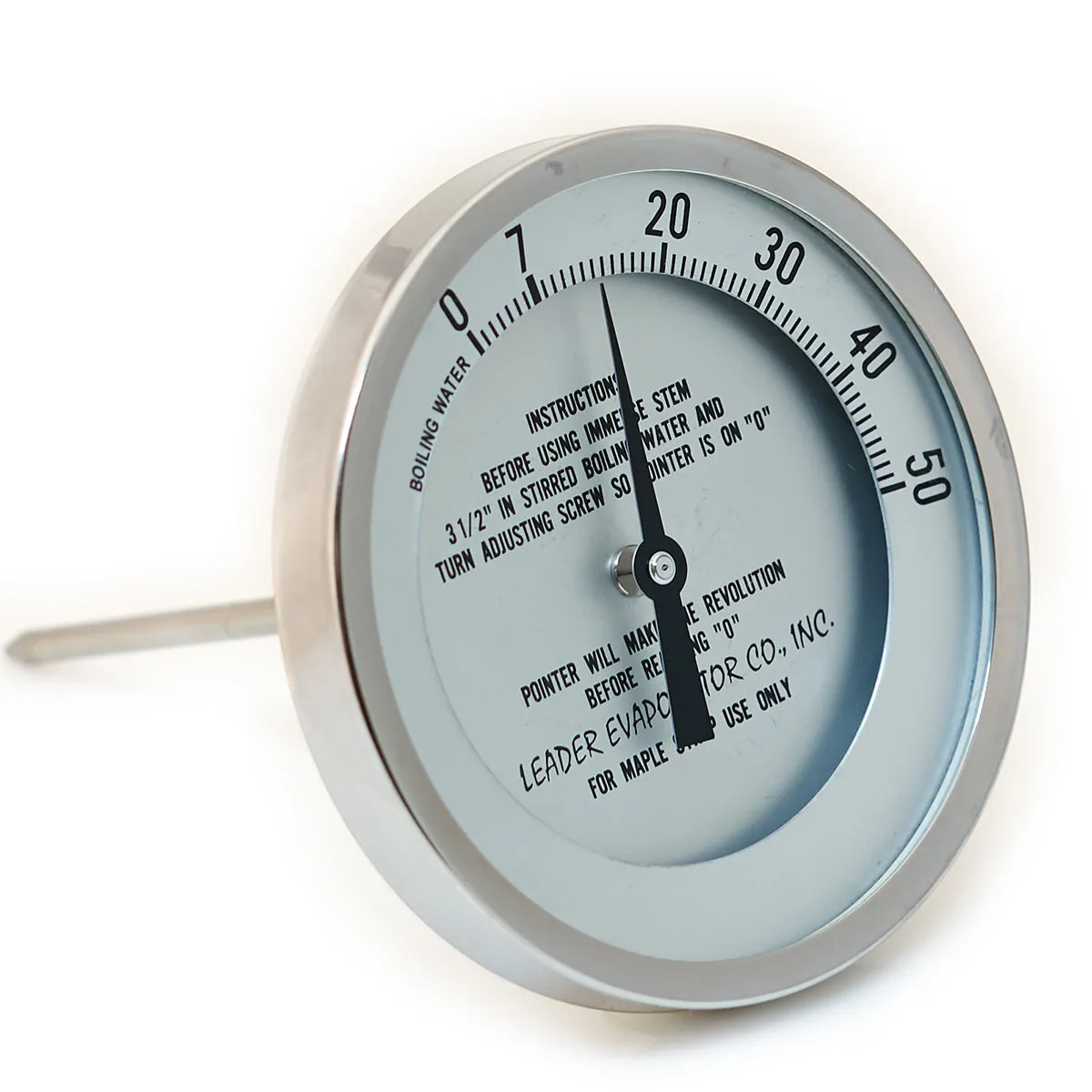 5" Dial 0 - 50 Degrees 6" Stem Thermometer