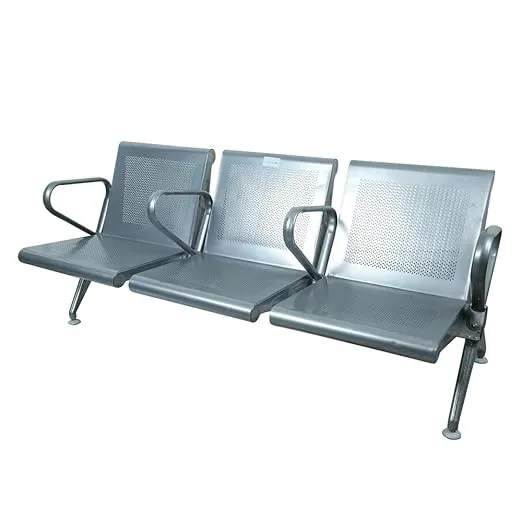 Airport Chair 3 Seater & Reception Waiting Area Chair, Silver