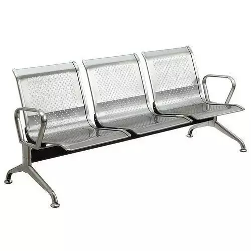 Airport Sofa 3 Seater Metal Chrome Finish Base