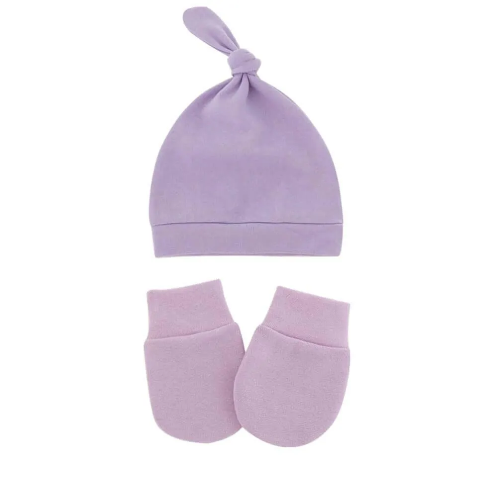 Anti Scratching Cotton Mittens   Hat Set