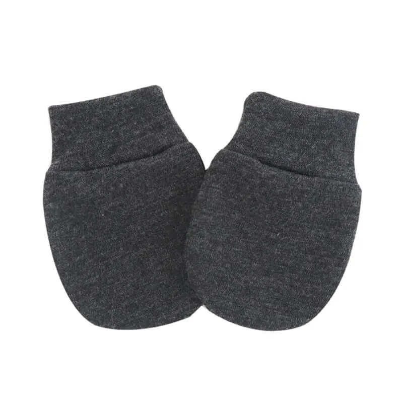 Anti Scratching Cotton Mittens   Hat Set