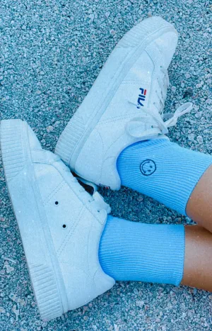 Baby Blue Crew Socks