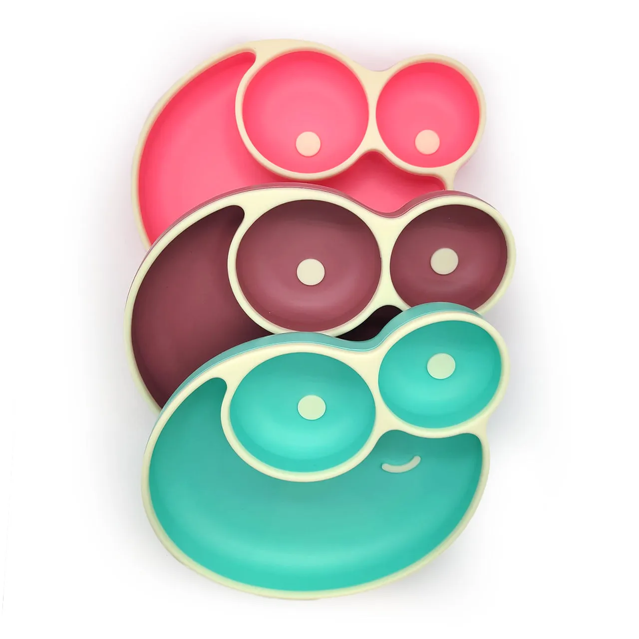 Baby Food Plate - Snail Design with Wooden Spoon