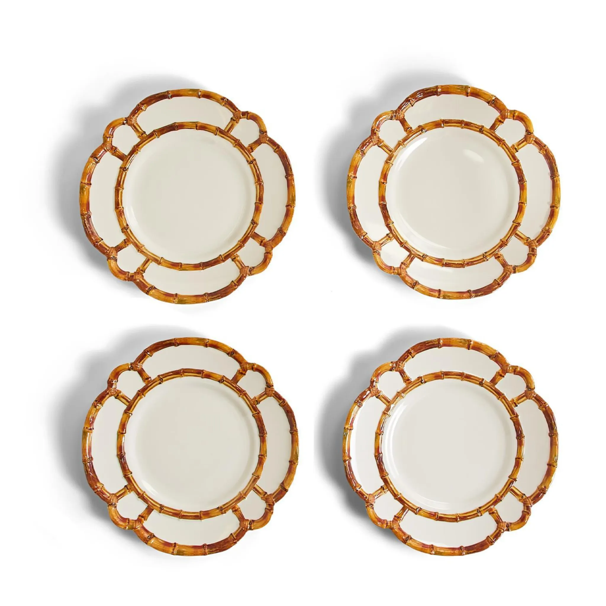 Bamboo Touch Melamine Dinner Plates