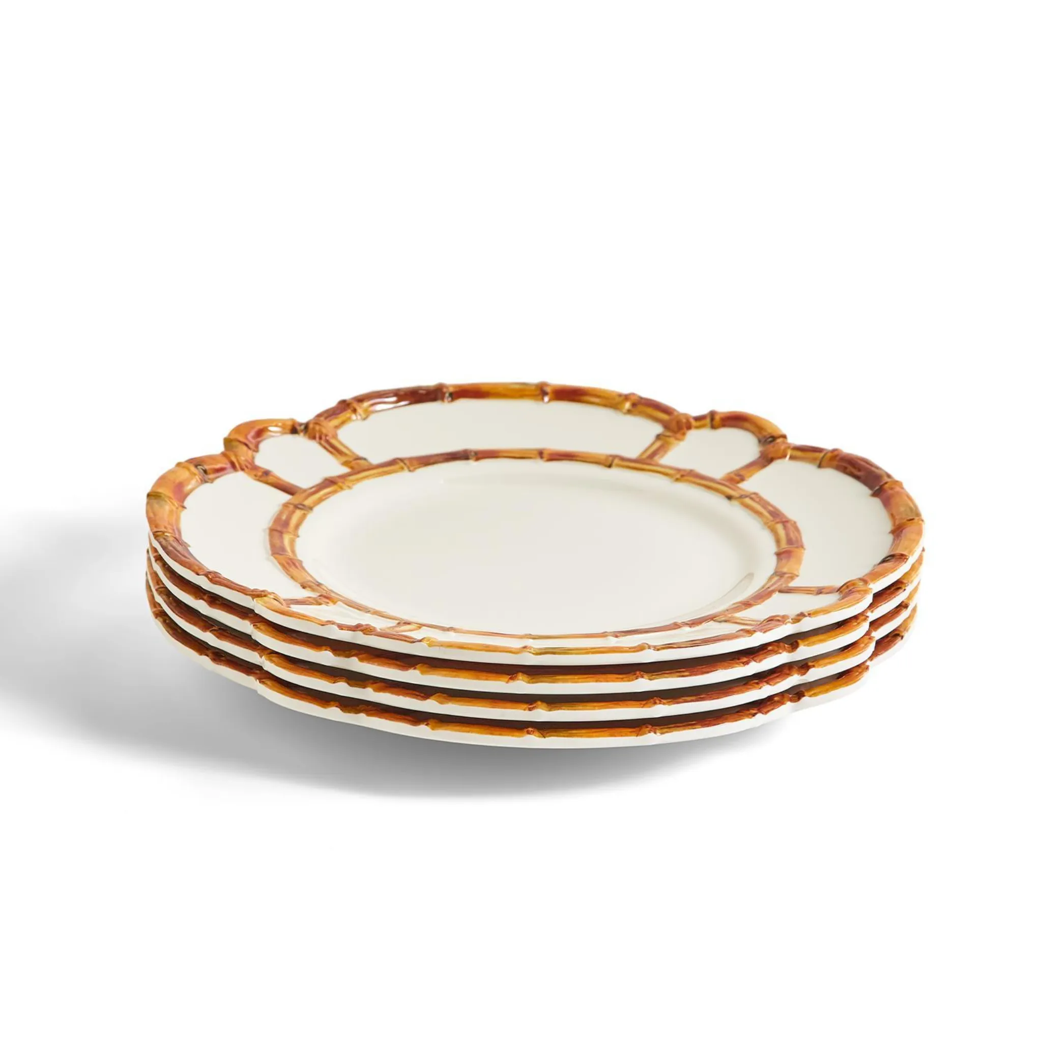 Bamboo Touch Melamine Dinner Plates