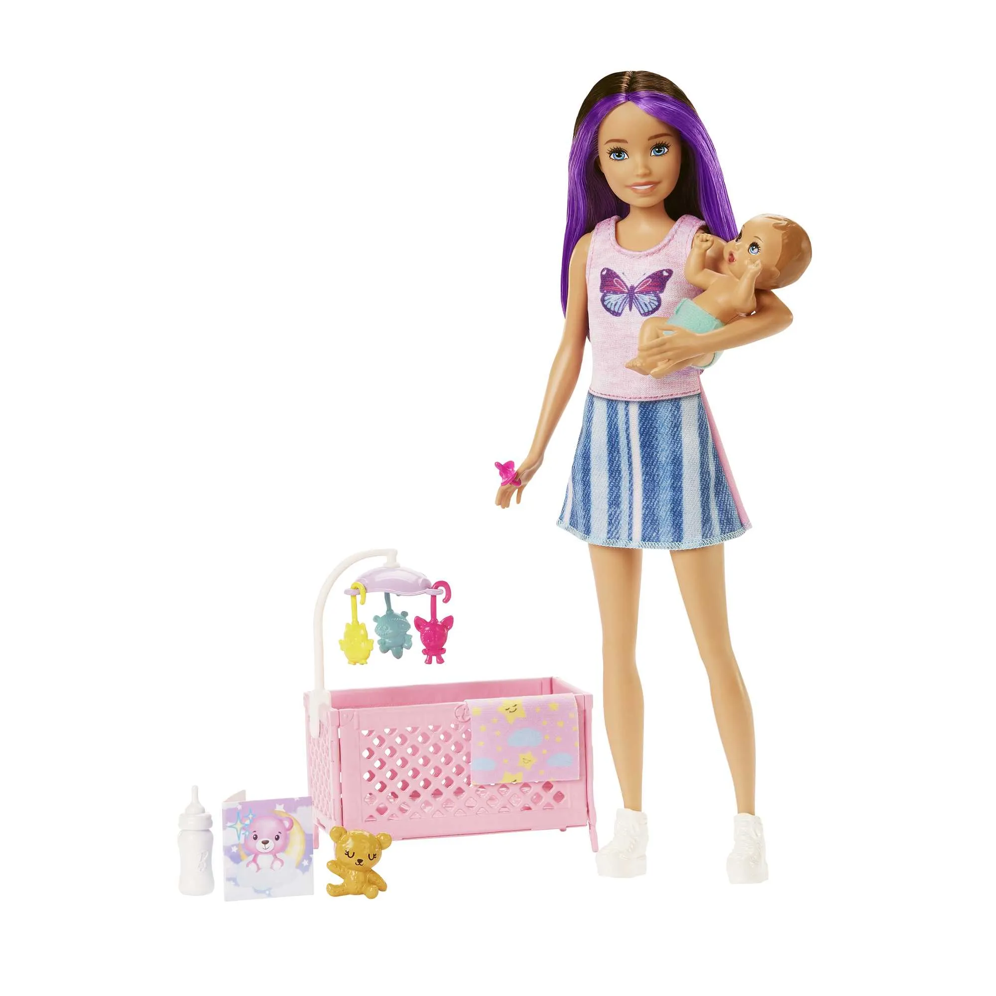 Barbie Doll And Accessories, Skipper Babysitter Crib Playset