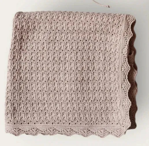 Bebe Organic Heirloom Knit Blanket