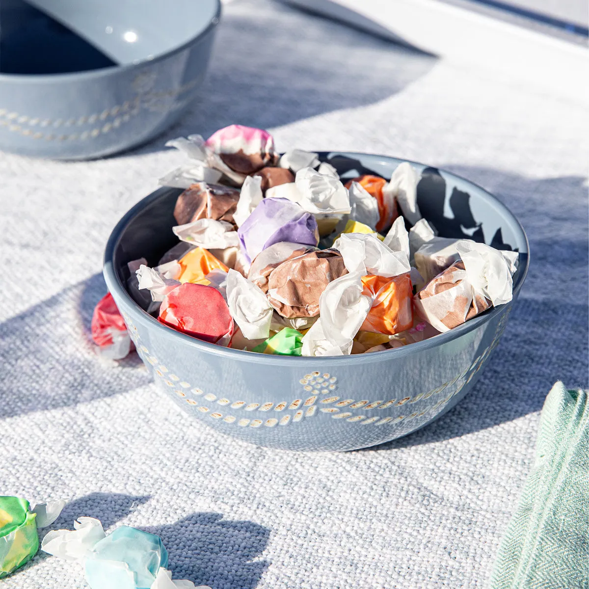 Berry & Thread Melamine Cereal/Ice Cream Bowl Set/4 - Chambray