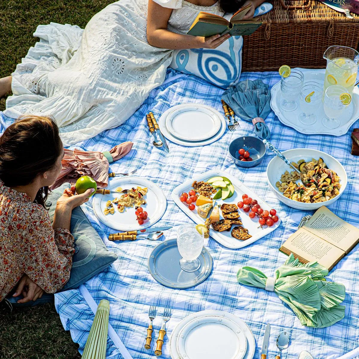 Berry & Thread Melamine Dessert/Salad Plate - Chambray