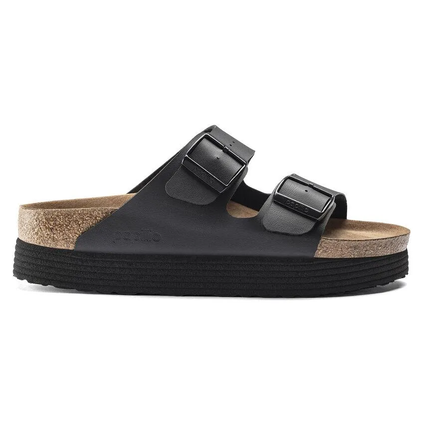 Birkenstock Women's Arizona Platform Vegan Birko-Flor Black