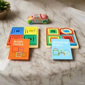 Block Puzzle & Geometric Puzzle for Kids Age 3