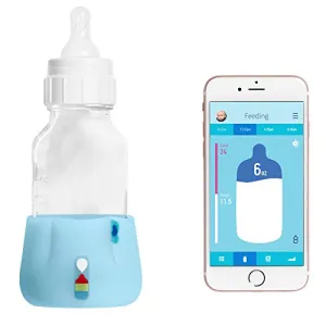 BlueSmart mia (Blue) Smart Baby Feeding Monitor - WiFi Edition. Track and Analyze Baby's Feeding Data in Real-Time. Records Feeding Temperature, Amount, Angle, Duration, and Expiration