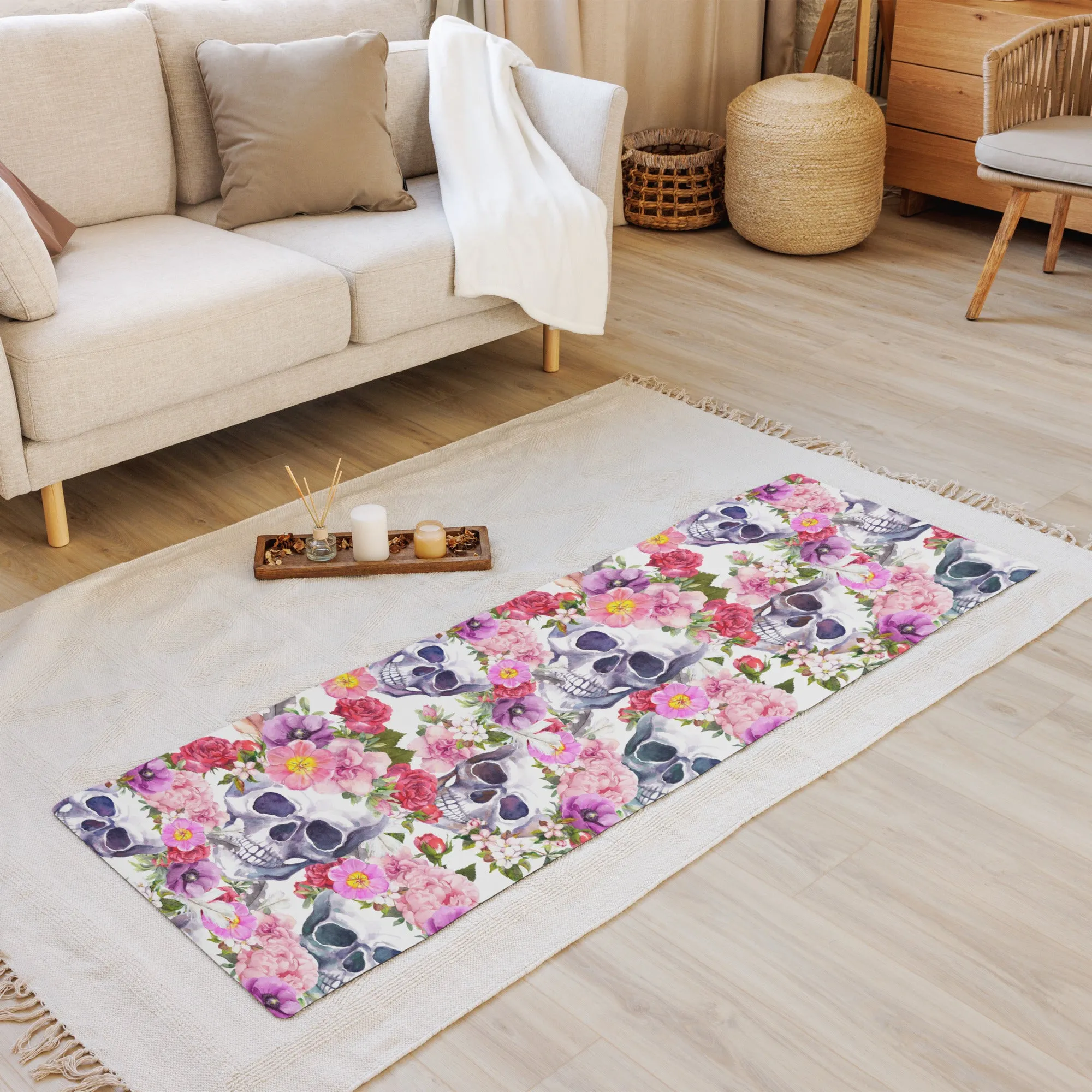 Boho Skull Yoga Mat