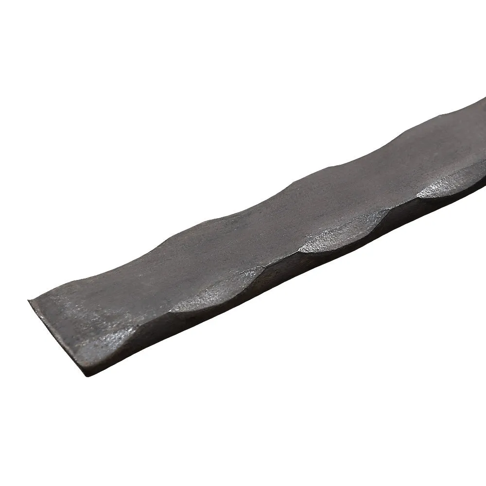 BR19C 25 x 8mm Mild Steel Hammered Edge Bar