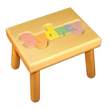 Damhorst Pastel Wood Puzzle Stool