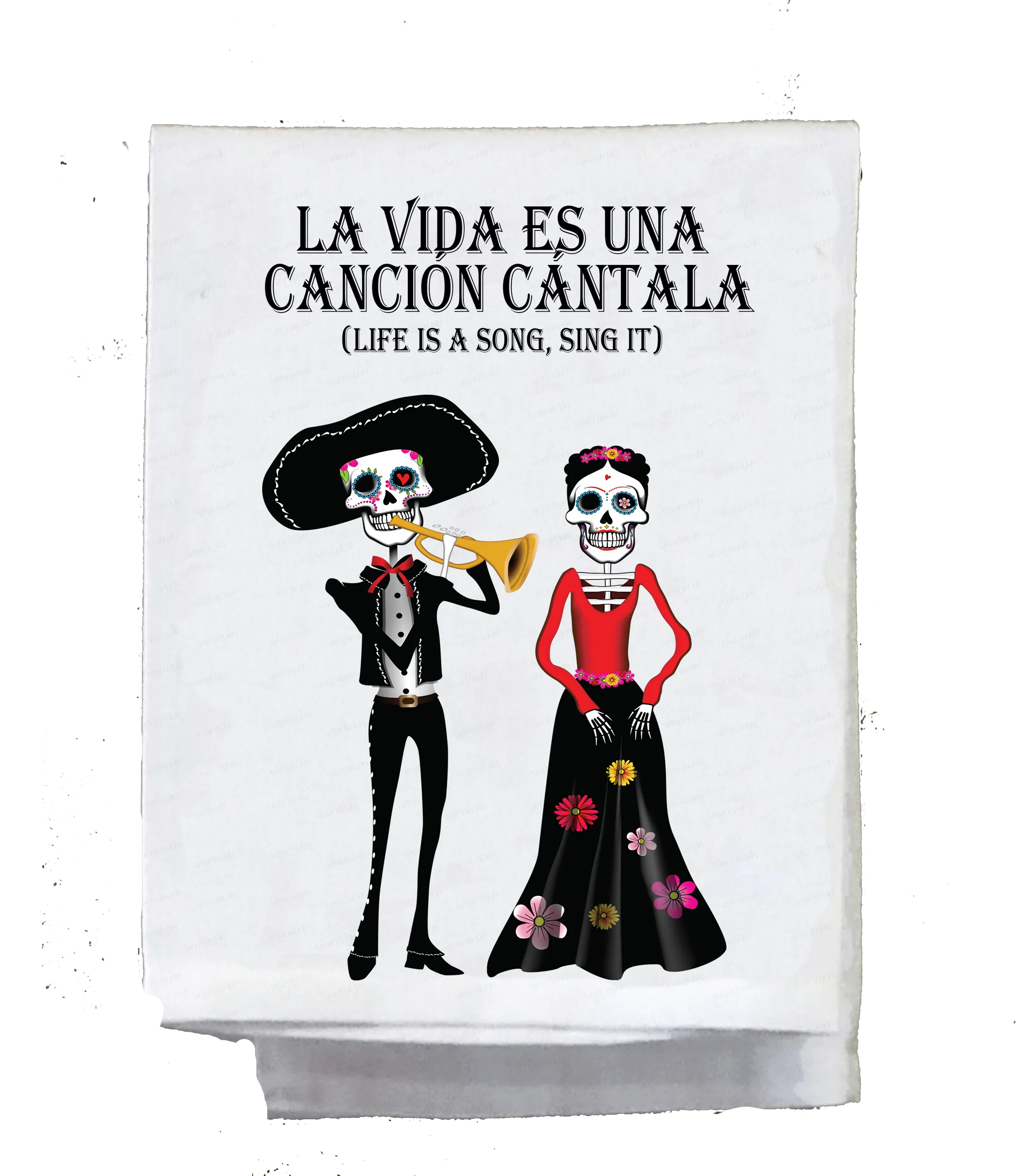 Day of the Dead, Dish Towel, Sugar Skull People