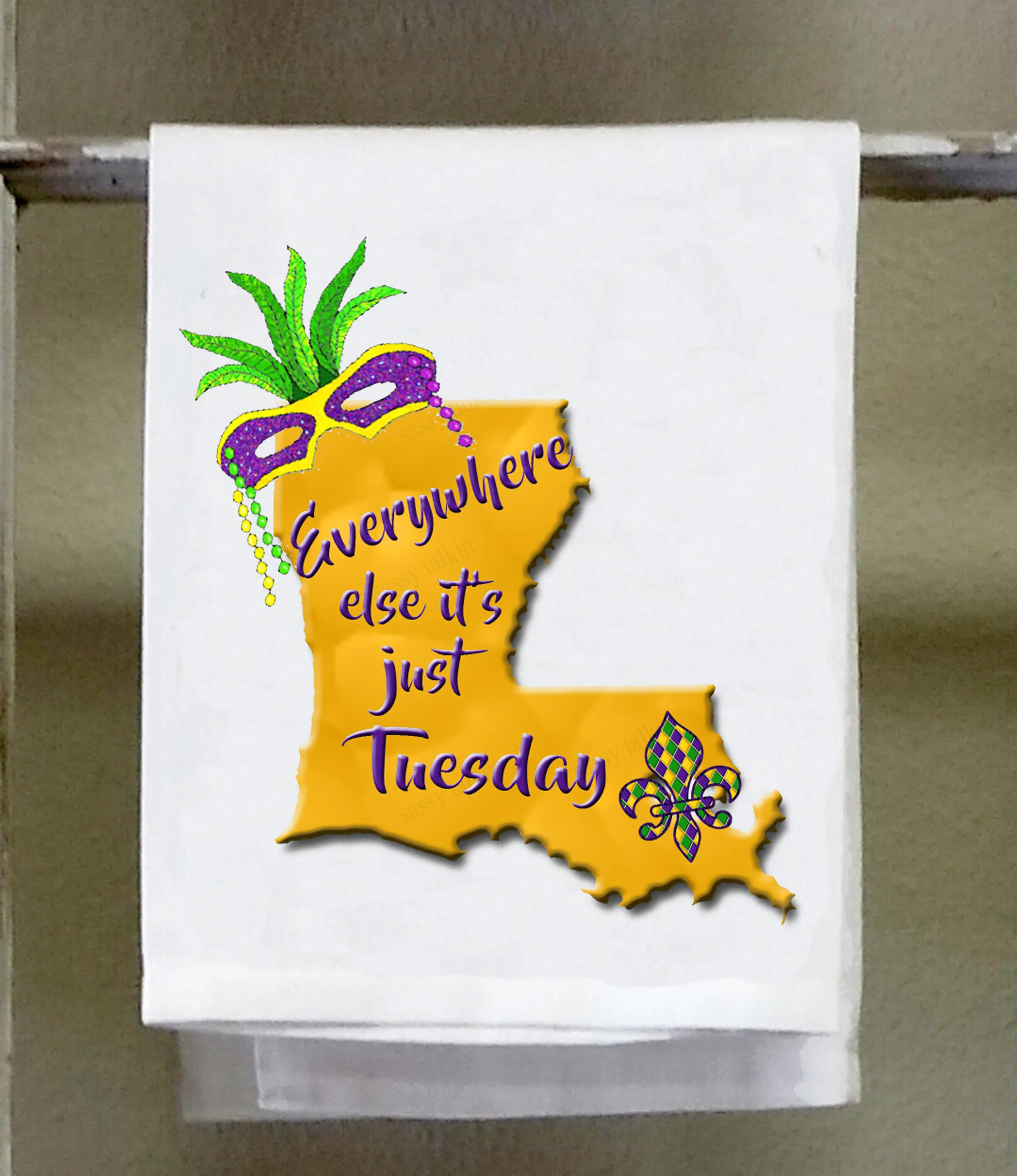 Dish Towel, Mardi Gras, Everywhere Else