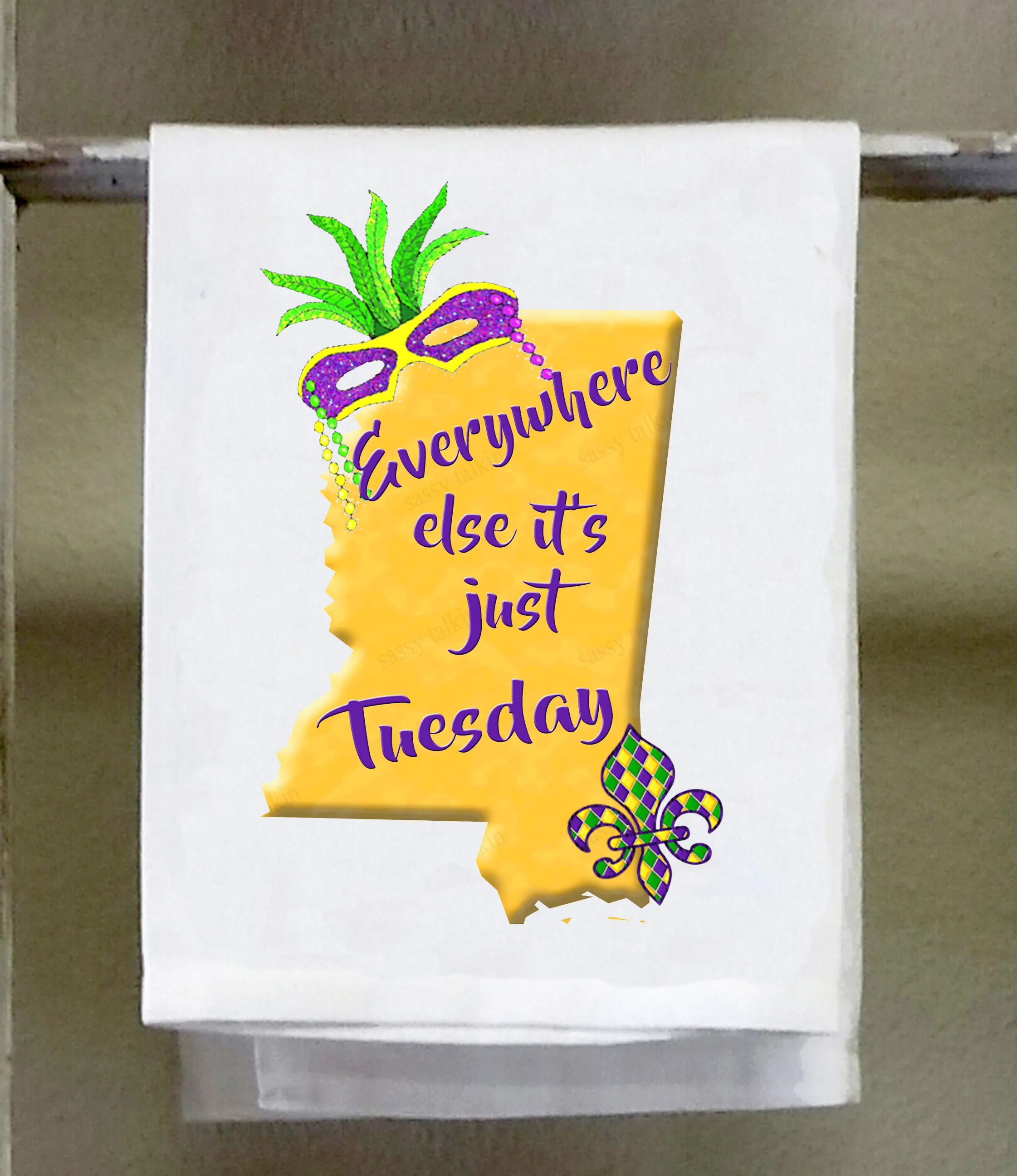 Dish Towel, Mardi Gras, Everywhere Else