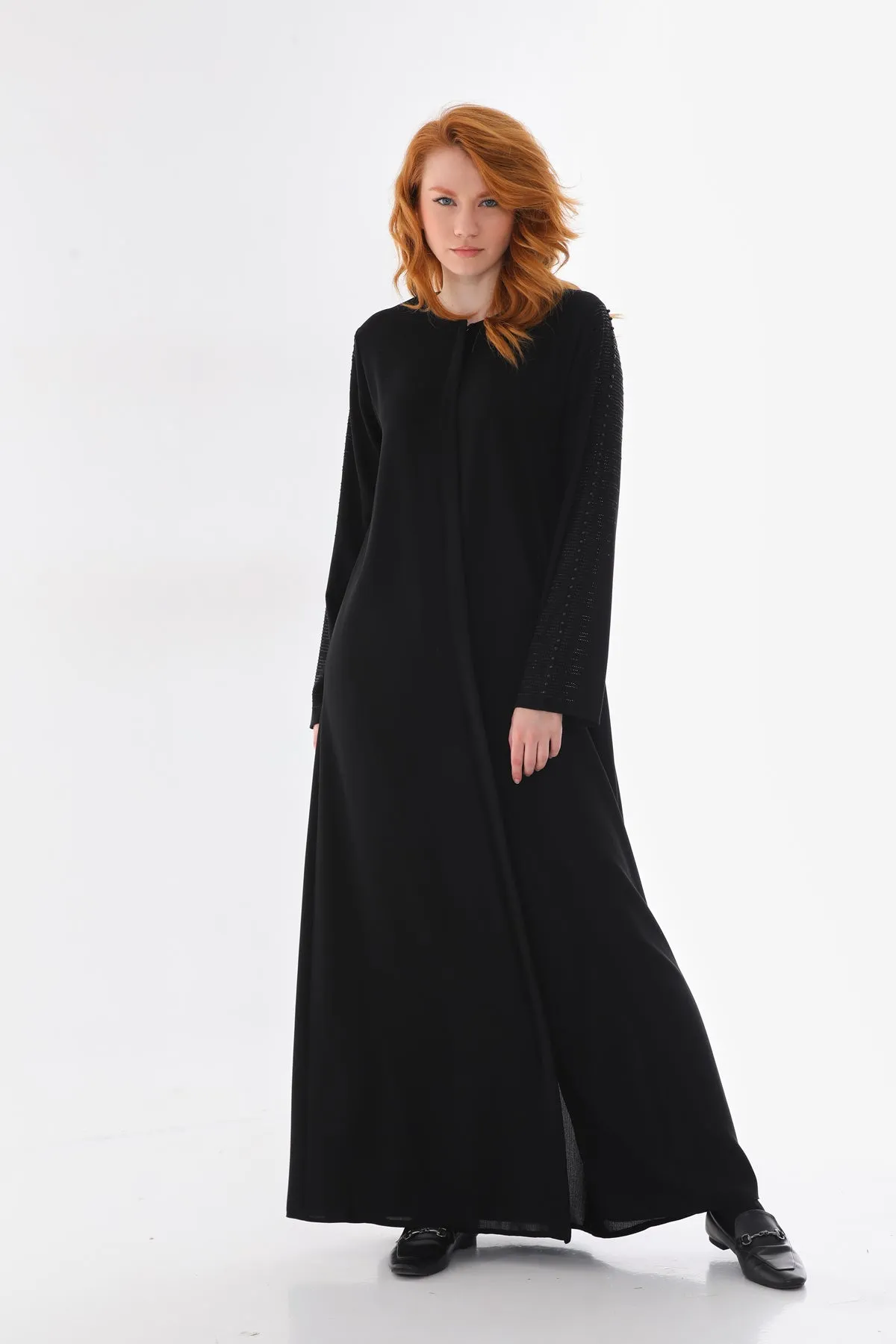 ECM Arm Detailed Abaya Black