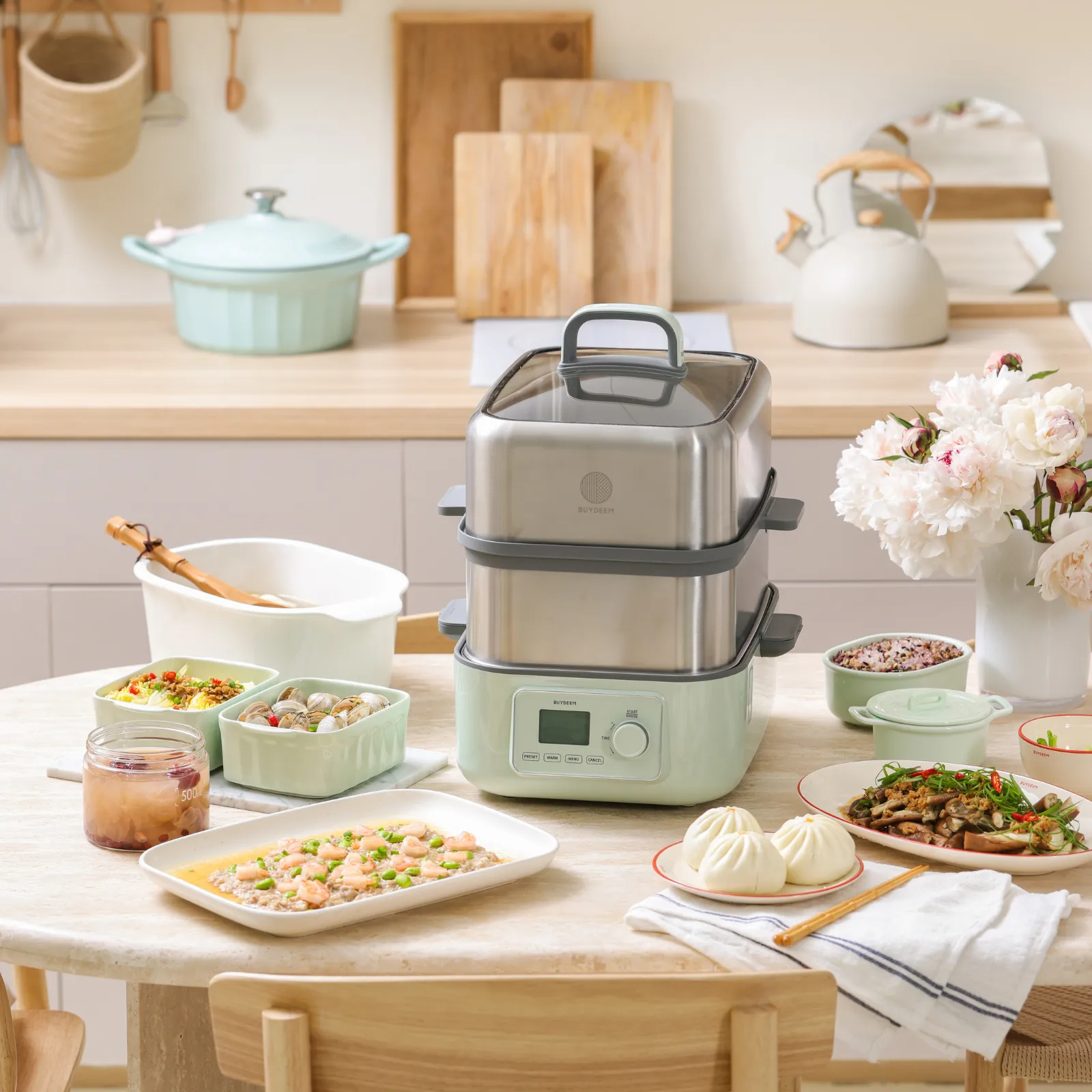 G67 Electric Food Steamer with DT420 Retro 2-Slice Toaster - Bundle Offer