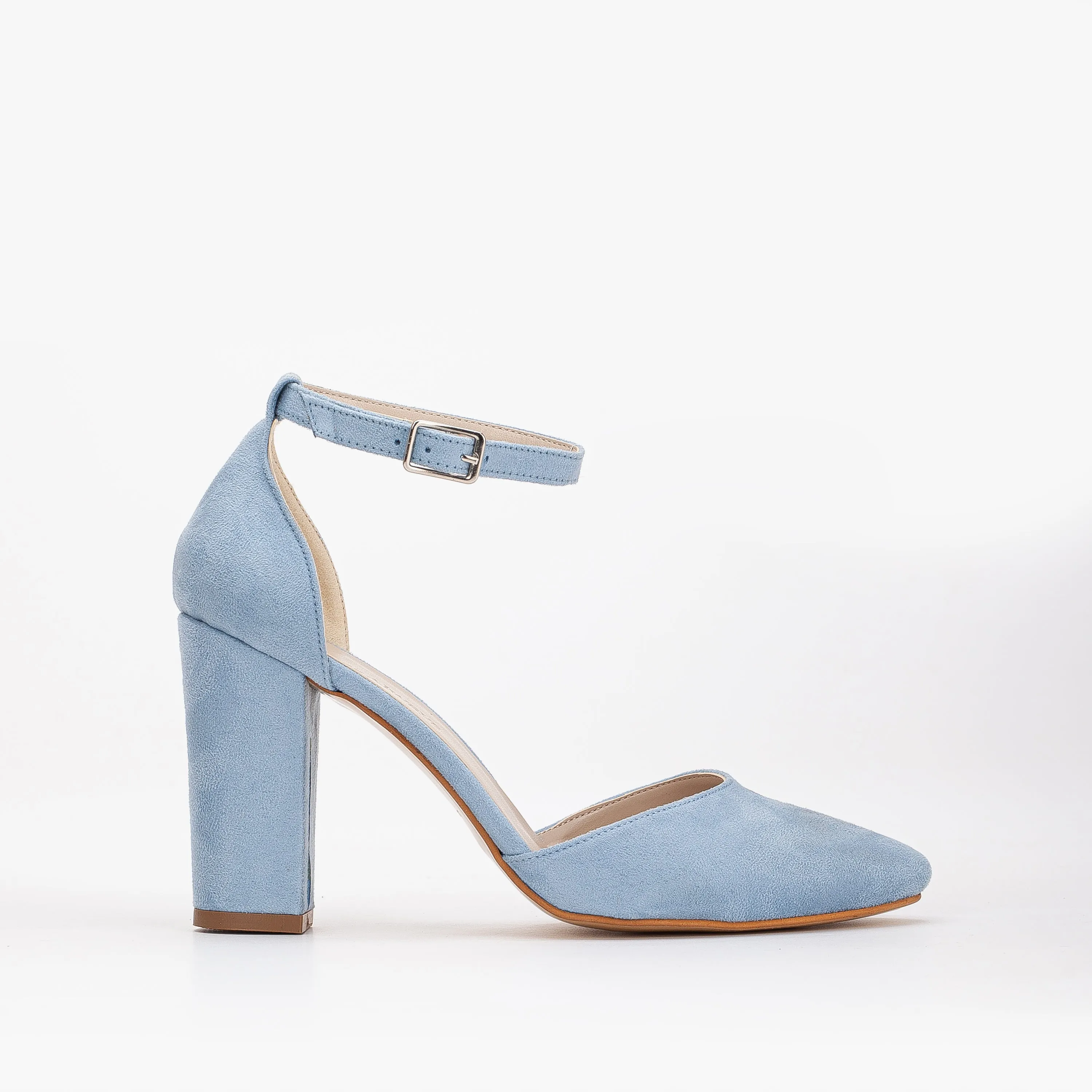 Gisele - Baby Blue Wedding Shoes with Ribbon