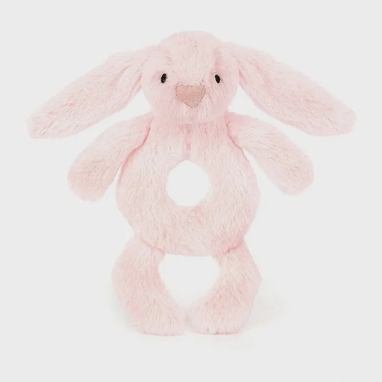 Jellycat Bashful Pink Bunny Ring Rattle