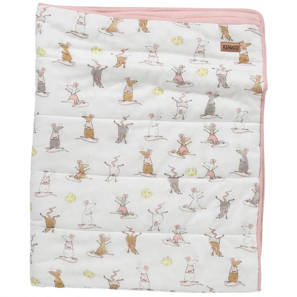 Mousing Around Quilted Cot Bedspread