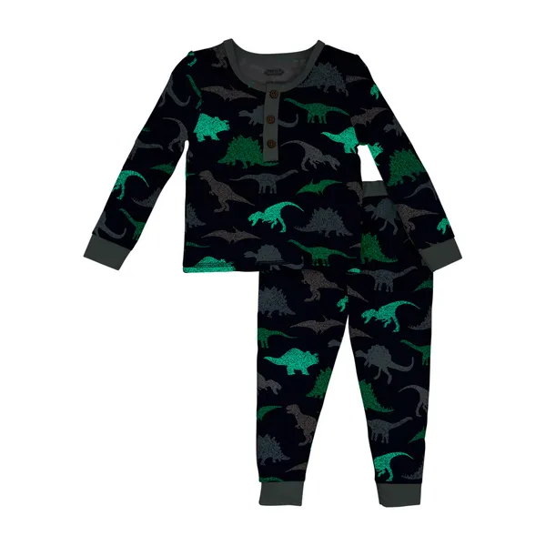 Mudpie Glow Dino Toddler Pajamas