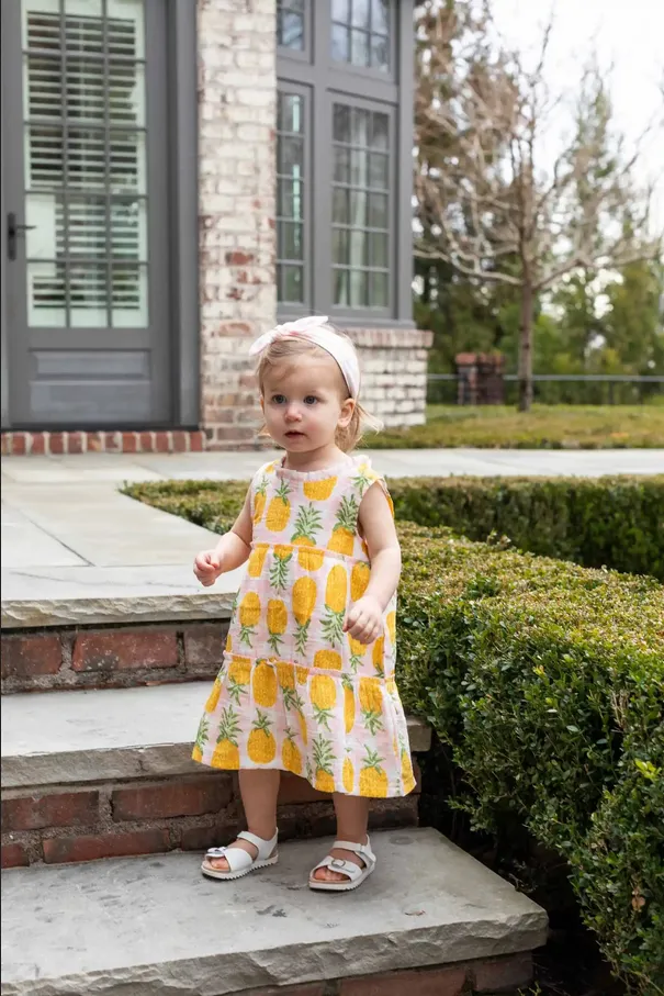 Mudpie Pineapple Toddler Dress