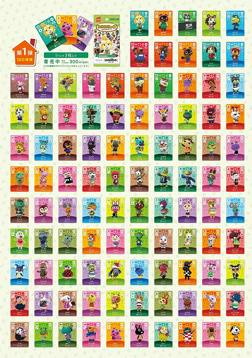 "Animal Crossing" amiibo Card Vol.1 1BOX (50 pack set)