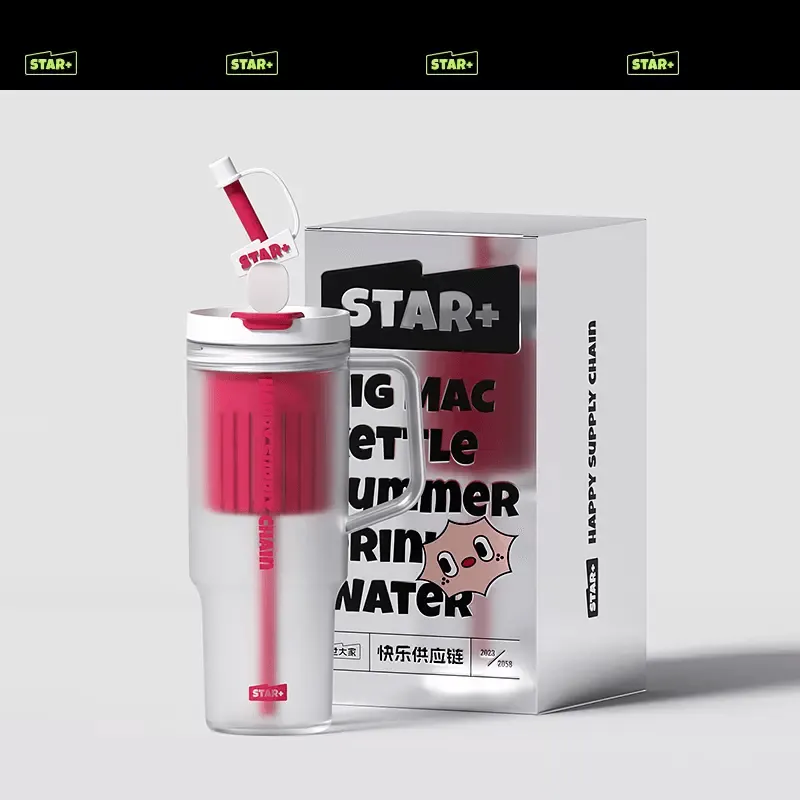 STAR  Dopamine Straw Cup Water Bottle 600/1200ml