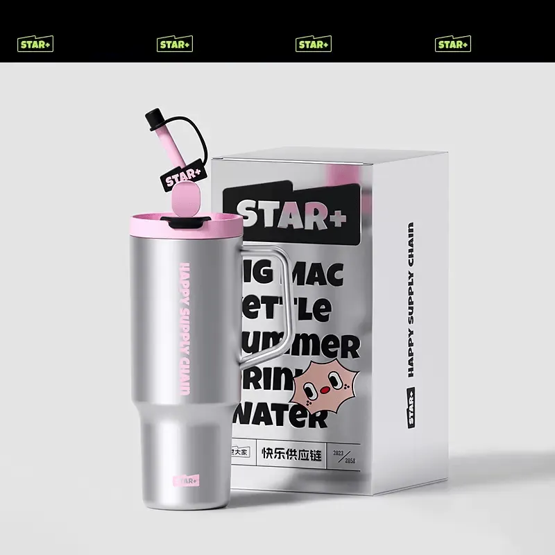 STAR  Dopamine Straw Cup Water Bottle 600/1200ml