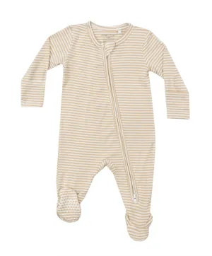 Stripe 2 way zipper footie