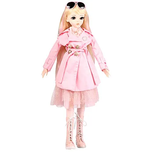 UCanaan BJD Dolls 1/3 SD Fashion Doll 24 Inch 18 Ball Jointed Doll DIY Toys with Full Set Clothes Shoes Wig Makeup, Best Gift for Girls-Weiya