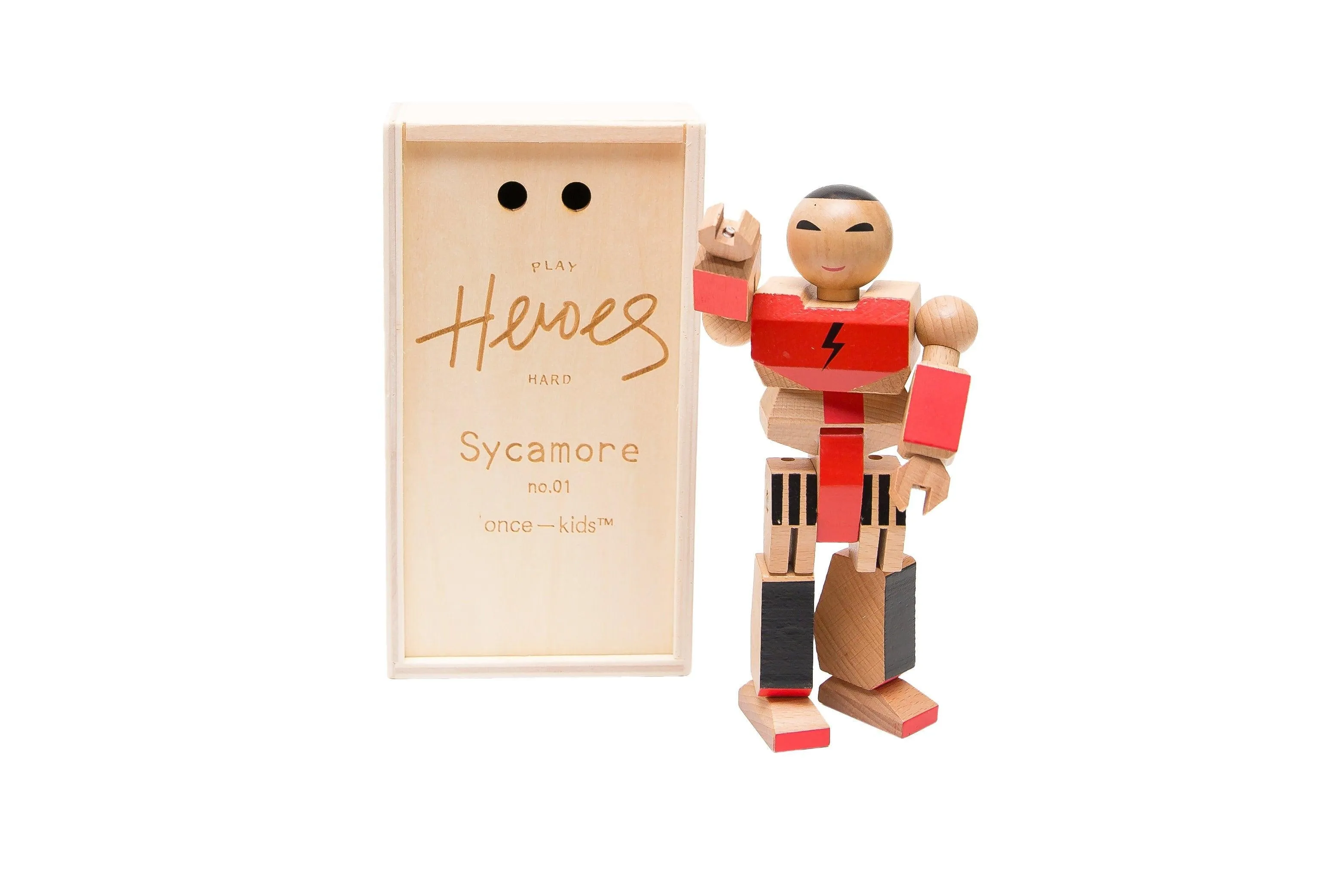 Wood Action Figure Playhard Heroes #1 Sycamore