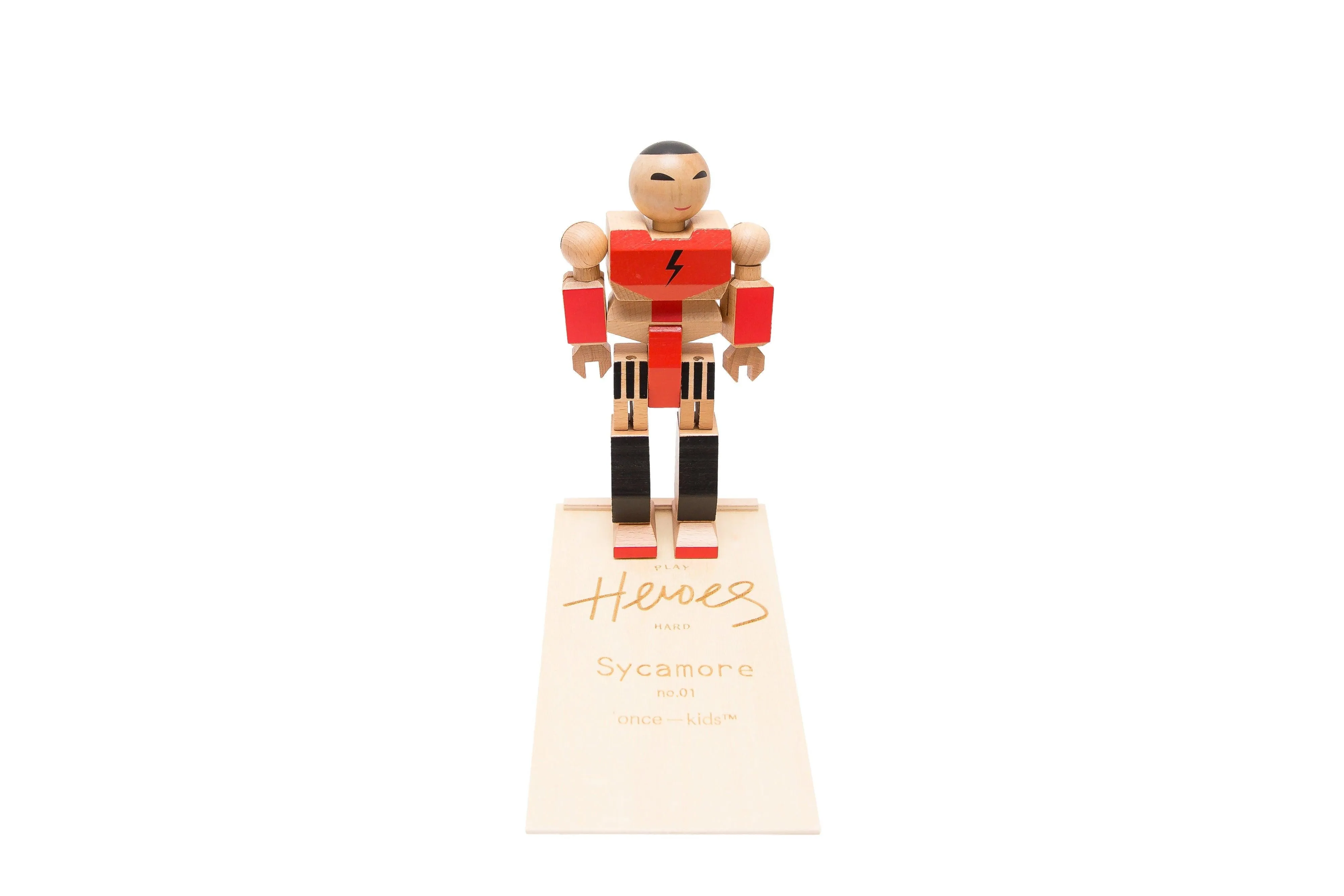 Wood Action Figure Playhard Heroes #1 Sycamore