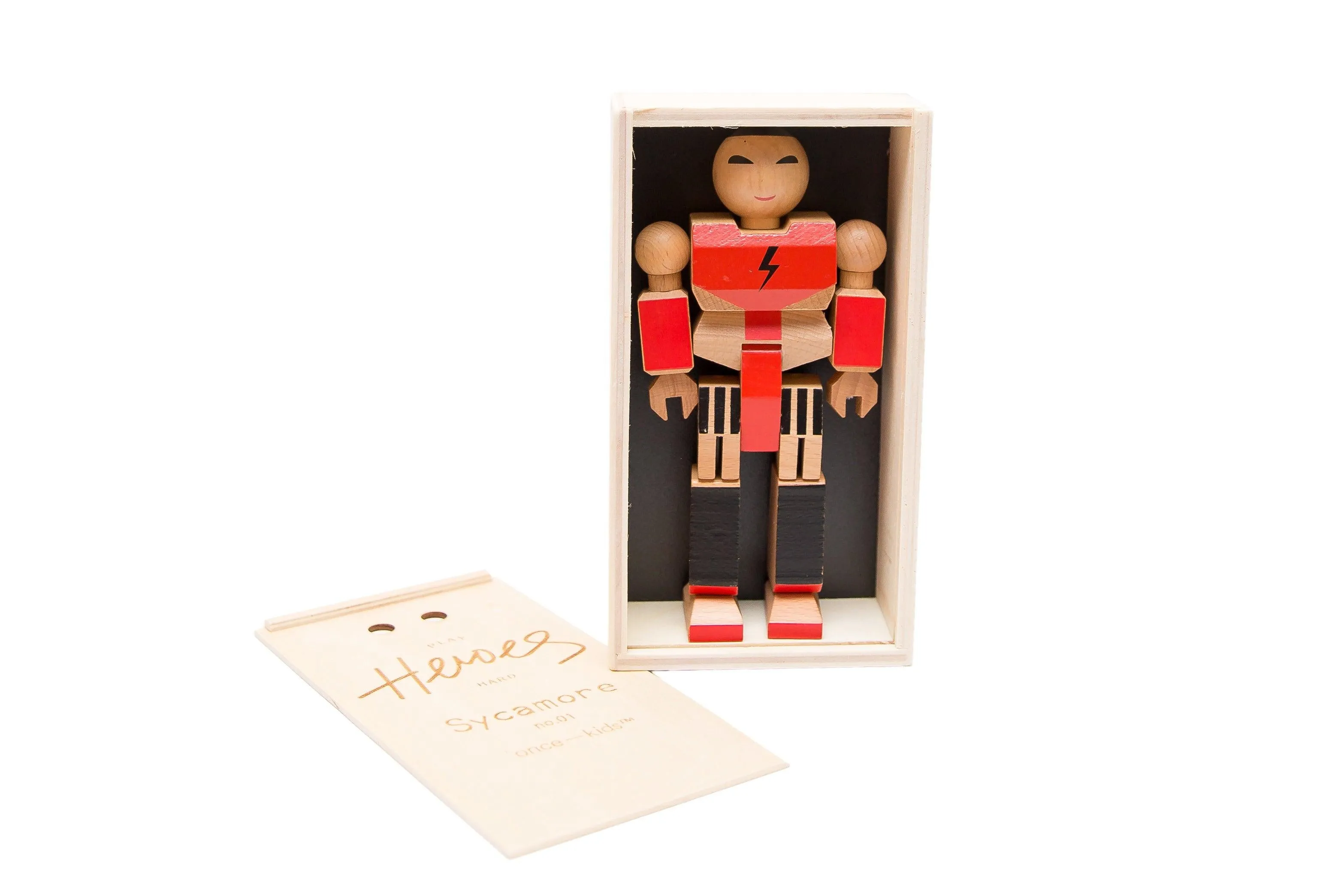 Wood Action Figure Playhard Heroes #1 Sycamore