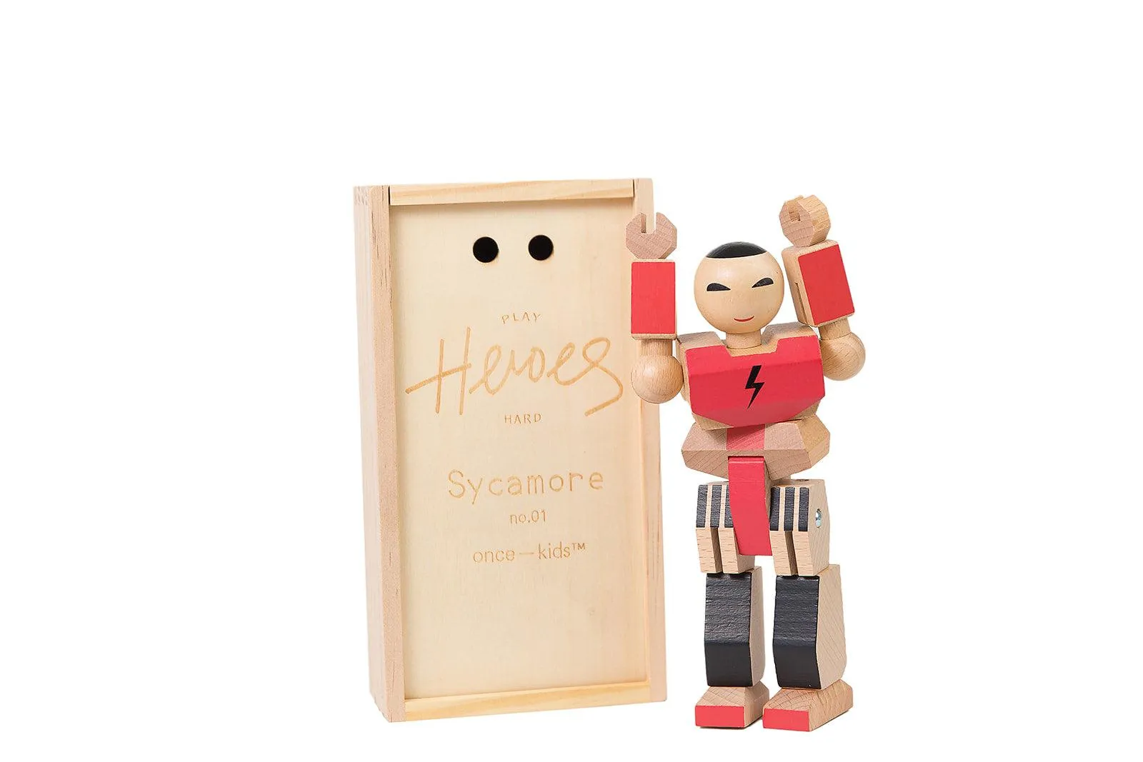 Wood Action Figure Playhard Heroes #1 Sycamore